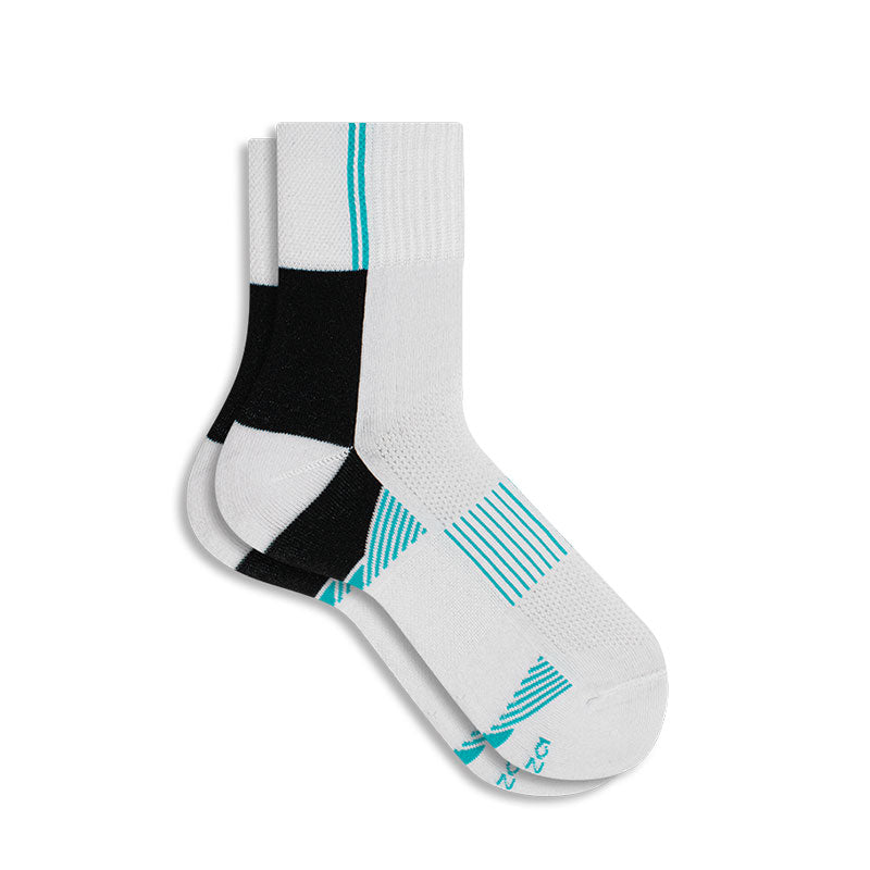 TOBILLERA PLANTA AFELPADA MOSH BLANCO TURQUESA